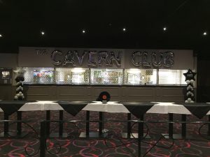 Large balloon letters on wall