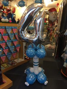 Balloon number podium