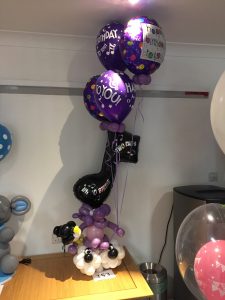 Hippo birdy two ewes balloon decorations