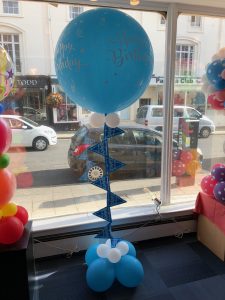 3ft Happy birthday balloon with bunting
